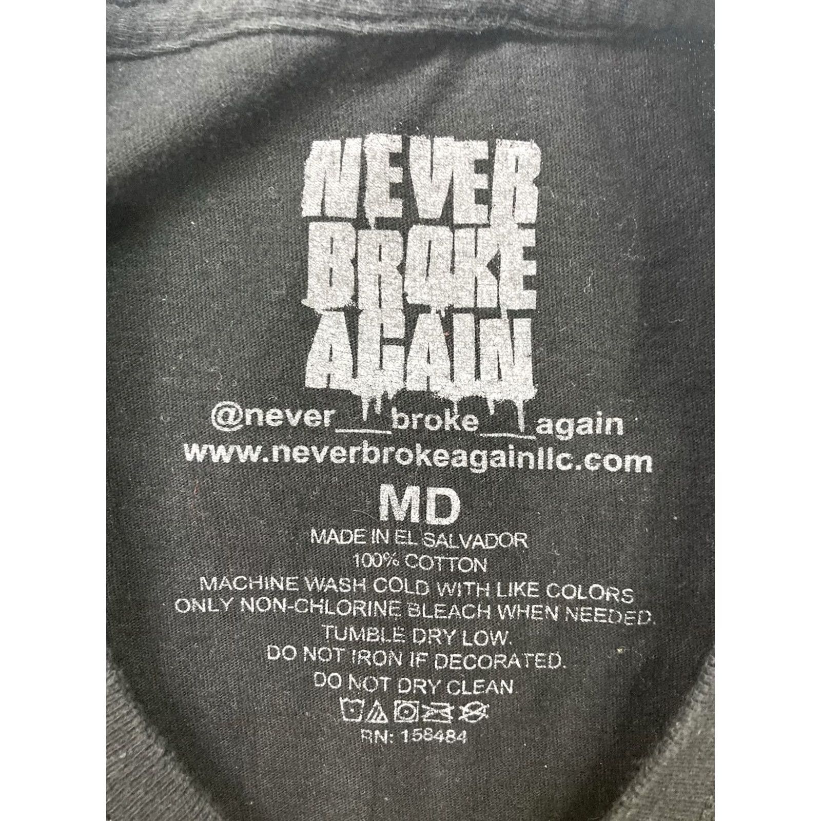 Vintage Never Broke Again Slime Mentality Graphic T-shirt Women Medium Black Music Hip Hop Shirt Size M / US 6-8 / IT 42-44 - 5 Thumbnail