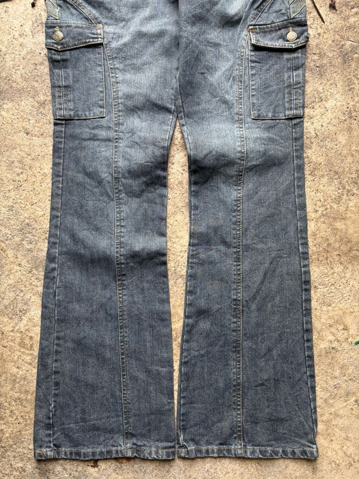 Japanese Brand 2000s In The Attic Japan Lace-Up Flared Jeans Size US 32 / EU 48 - 12 Thumbnail