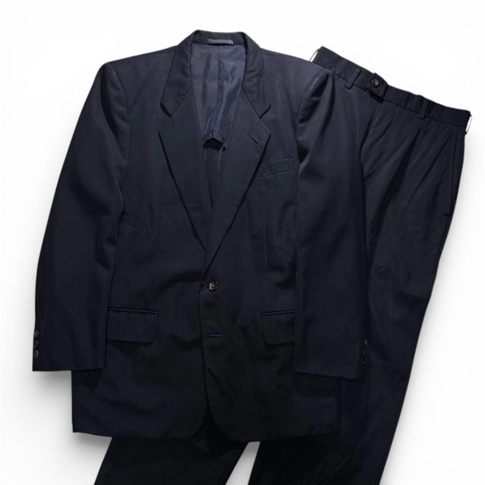 Comme des Garcons Comme des Garçons - Navy Blue Suit Jacket and Trousers Set Size 40R - 1 Thumbnail