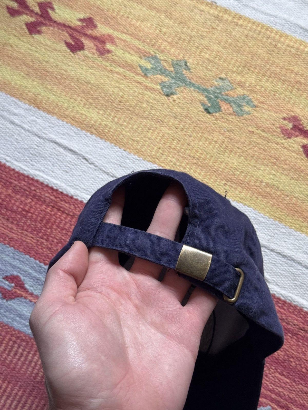 Mercedes-Benz Vintage 90’s Mercedes Benz Sunfaded y2k Racing Navy Hat Size ONE SIZE - 5 Thumbnail