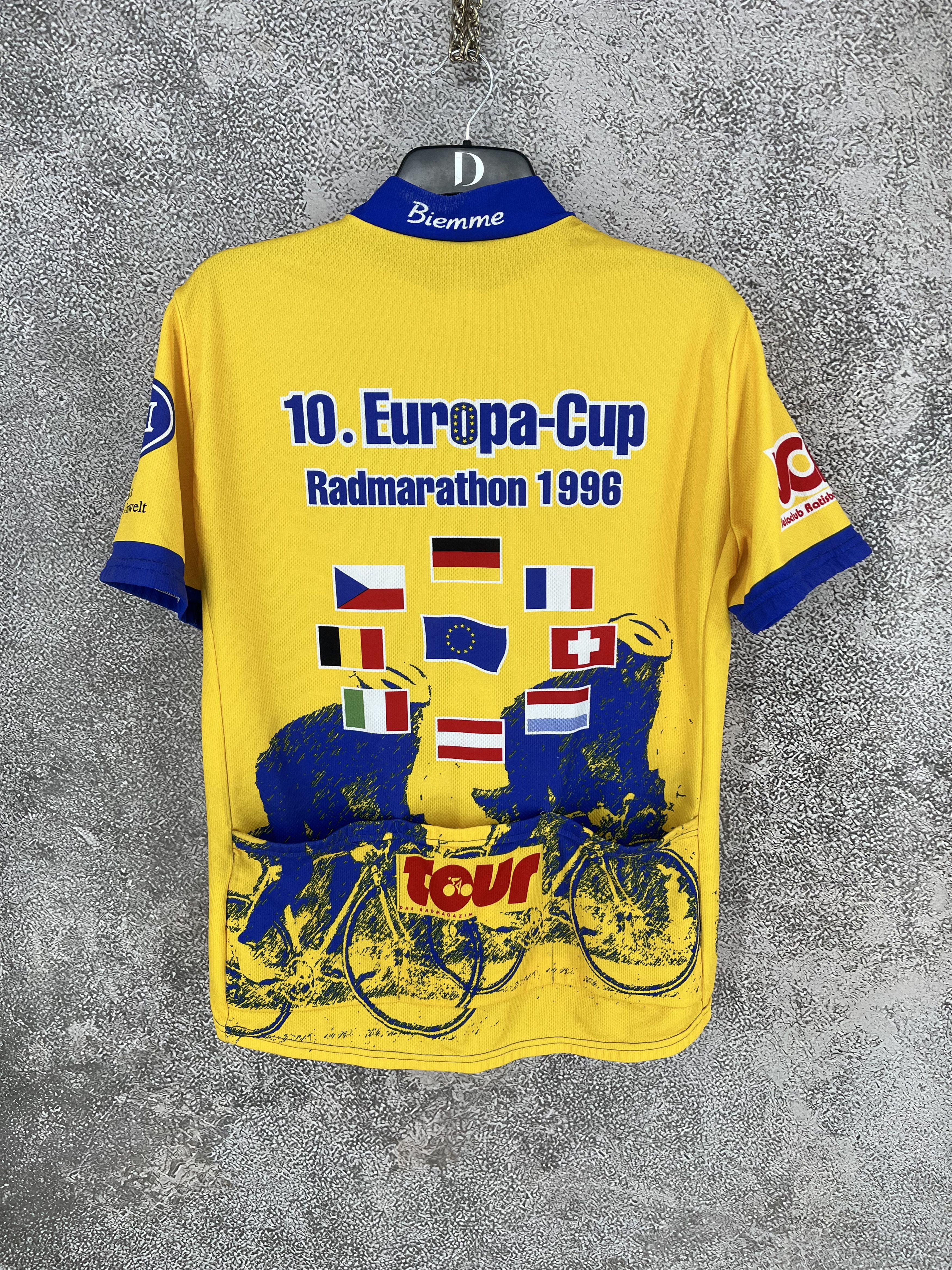 Vintage Vintage Biemme Europa-Cup 1996 Cycling Jersey Shirt Italy Size US XXL / EU 58 / 5 - 11 Thumbnail