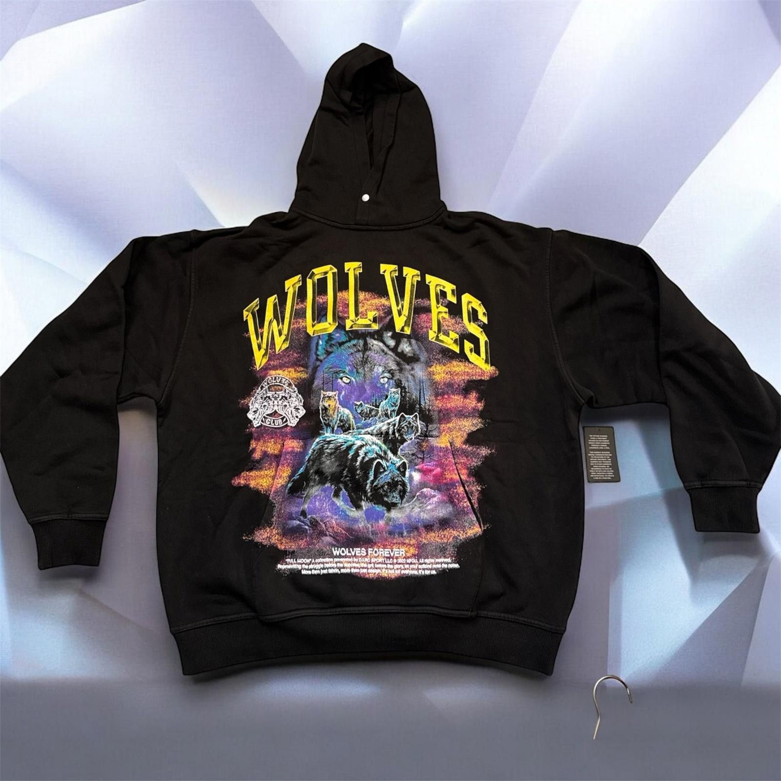 Darc Sport Black Wolves Graphic Hoodie Sweatshirt Size L / US 10 / IT 46 - 1 Preview