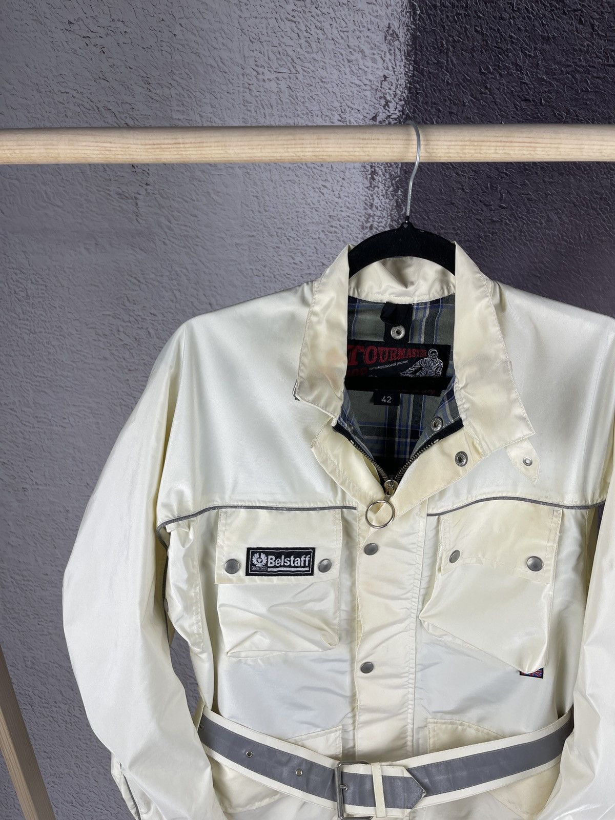 Belstaff Belstaff Tourmaster 500 Rider Belted Motorcycle Light Jacket Size US XS / EU 42 / 0 - 22 Thumbnail
