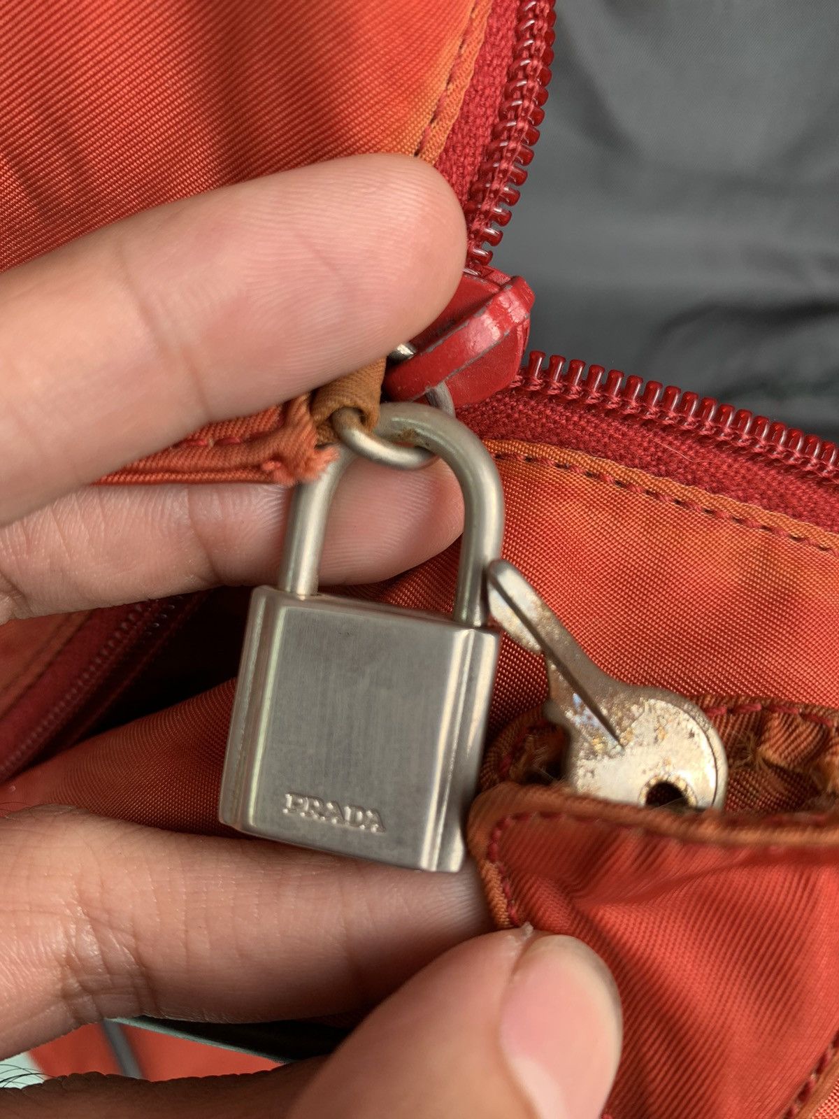 Prada Sport Red Nylon Duffle Bag Size ONE SIZE - 11 Thumbnail