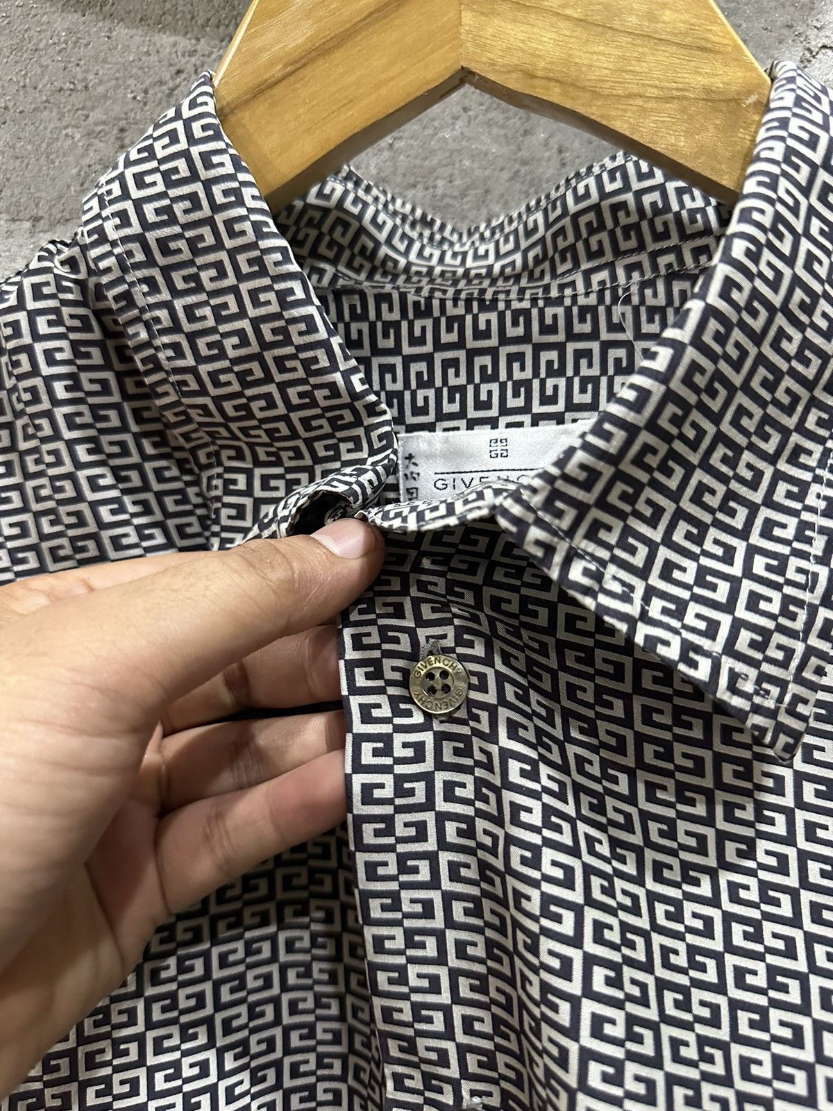 Givenchy Made in Italy Monogram Silk Button Shirt - Tops 