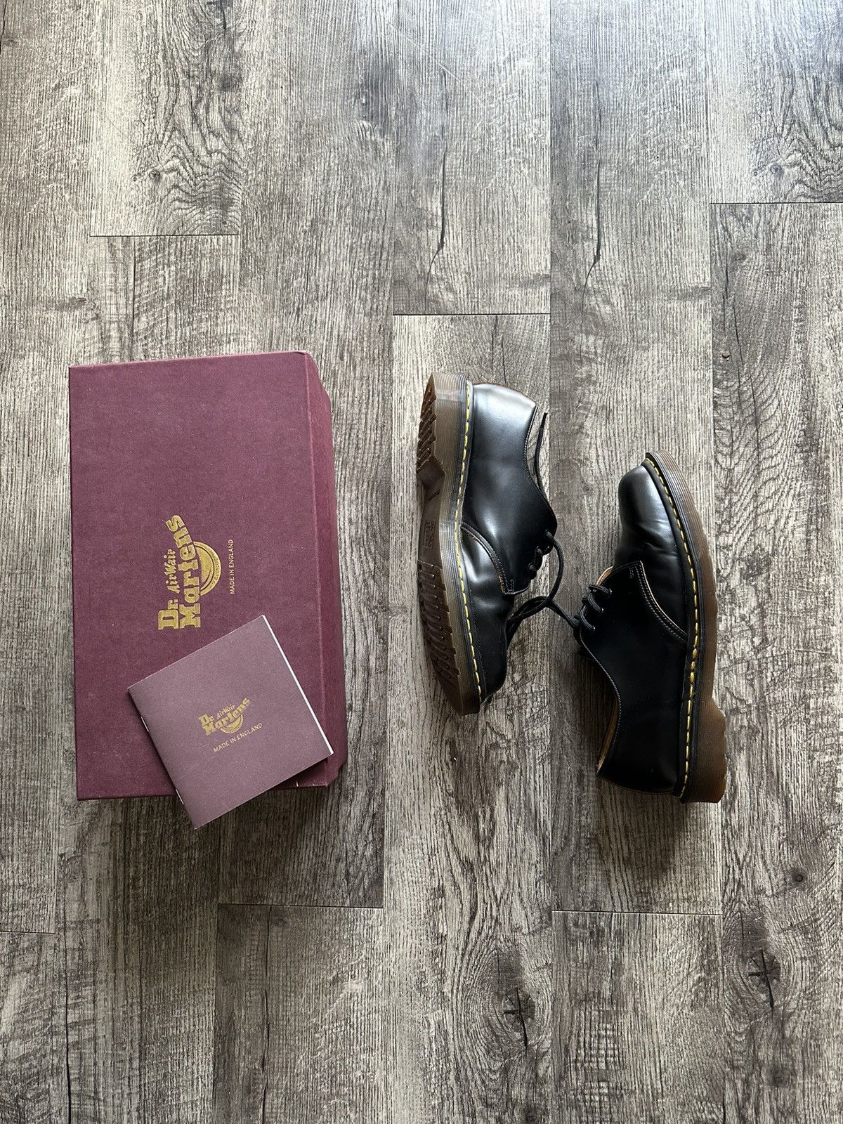 image of Dr Martens Vintage 1461 Made In England Shoes in Black, Men's (Size 10)