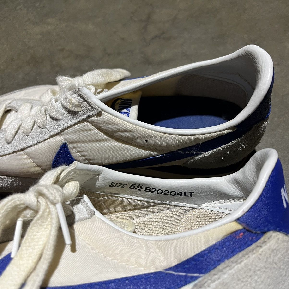 Nike × Vintage Vintage 80s Nike Cortez Cream/Blue Leather Suede Shoes Size US 6.5 / EU 39-40 - 5 Thumbnail