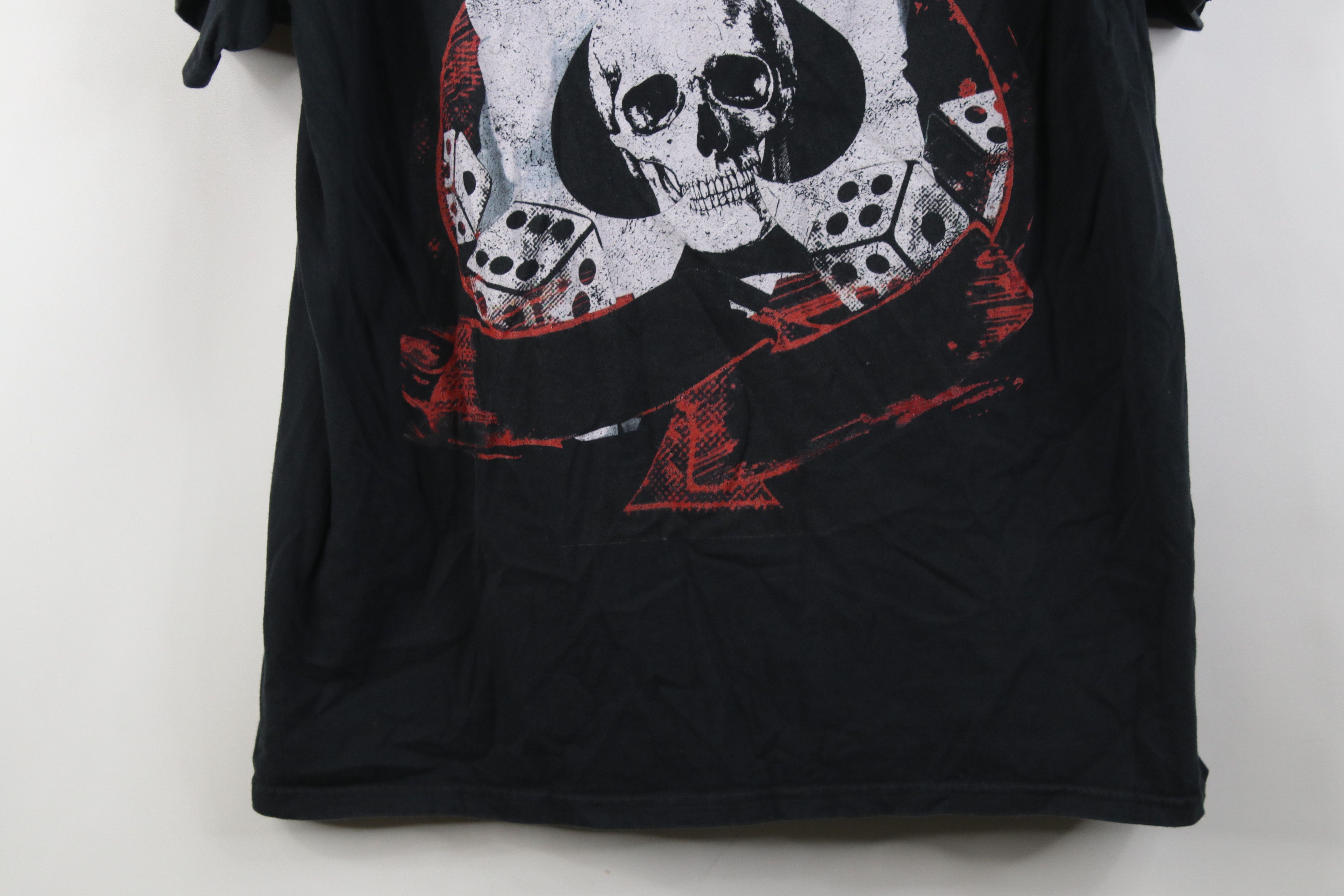 Vintage Vintage 90s Y2K Streetwear Spade Poker Dice T-Shirt Black Size US L / EU 52-54 / 3 - 3 Thumbnail