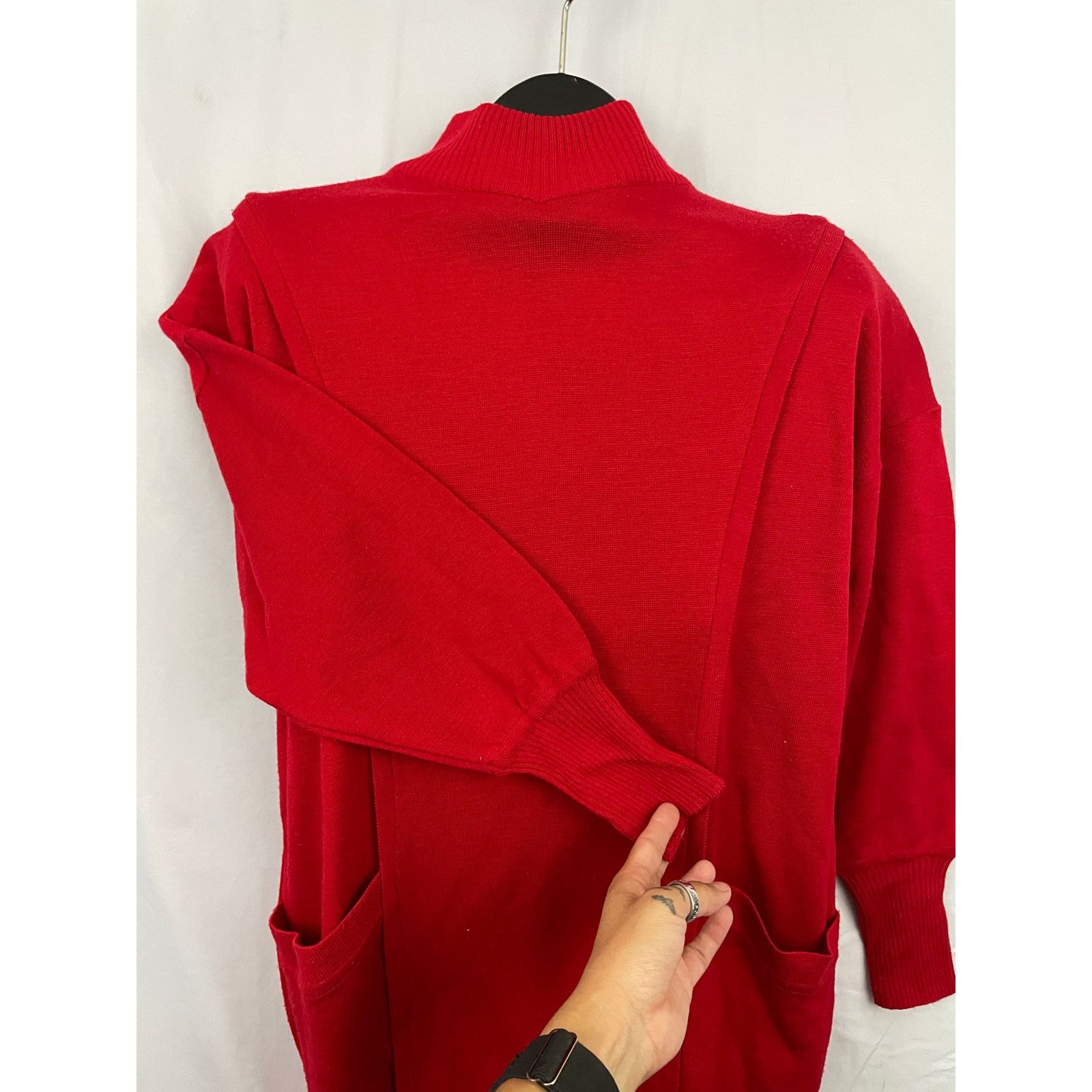 Saks Fifth Avenue VTG Saks Fifth Avenue Red Wool Blend Dress Women's Sz 10 Size L / US 10 / IT 46 - 4 Thumbnail