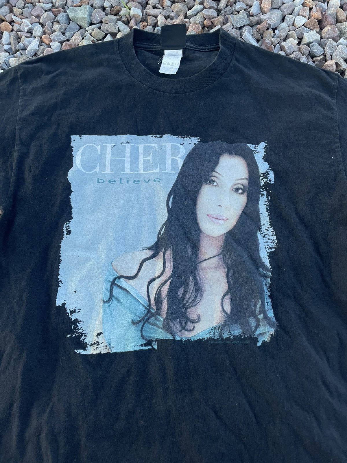 Band Tees × Giant Vintage Cher Believe Tour 1999 Black T-shirt Size US L / EU 52-54 / 3 - 3 Thumbnail