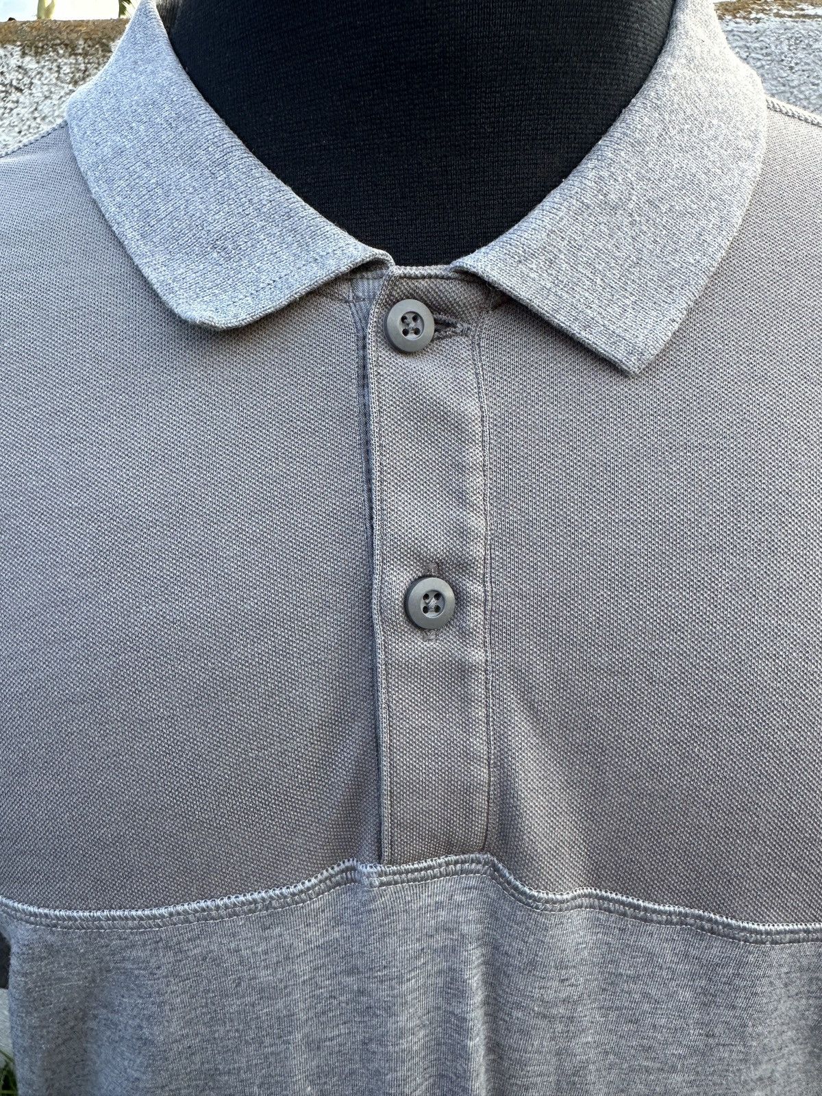 Lululemon PreOwned Lululemon Polo Shirt Gray Men's Large Size US L / EU 52-54 / 3 - 3 Thumbnail