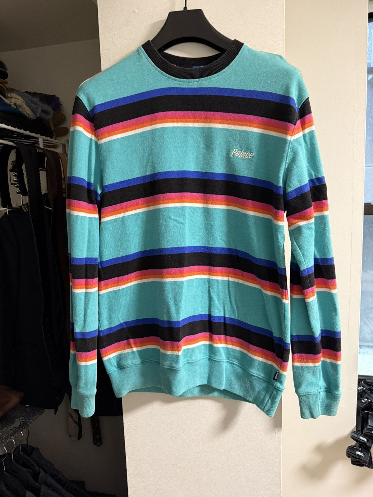 Palace Green Multi-Colored Striped Sweatshirt Size US M / EU 48-50 / 2 - 1 Thumbnail