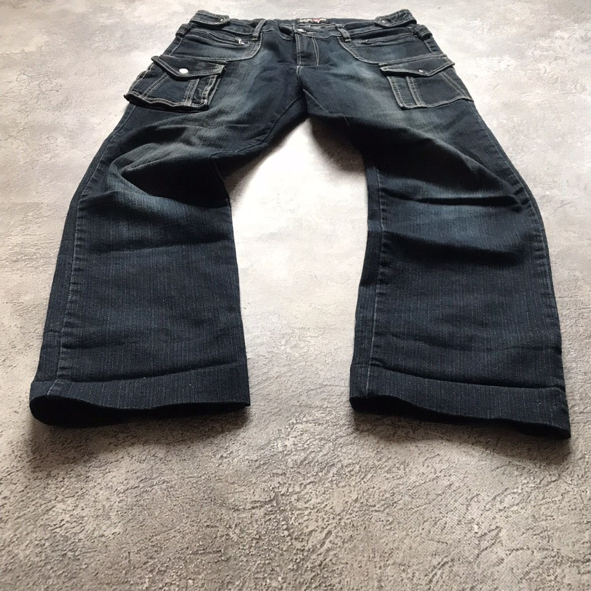 Vintage Vintage 90s Distressed Baggy Cargo Jeans Skate Grunge 30 Size 30" / US 8 / IT 44 - 1 Thumbnail
