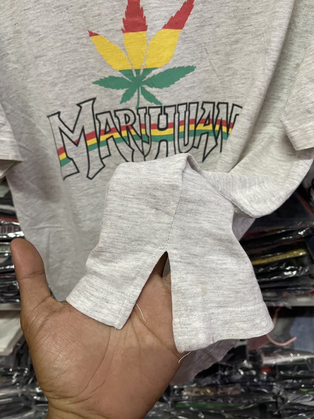 Vintage Vintage Marijuana Rasta Shirt🔥🔥🔥 Size US XL / EU 56 / 4 - 4 Thumbnail