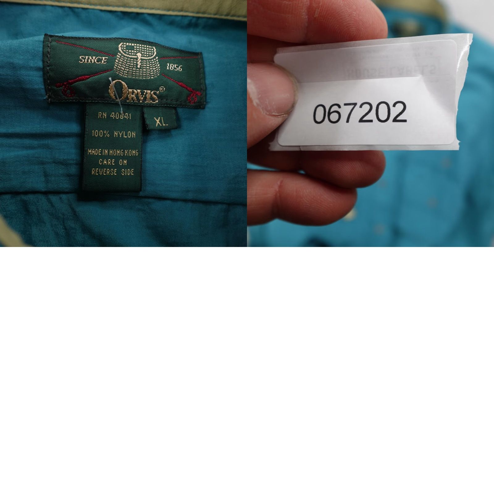 Orvis VINTAGE Orvis Shirt Mens XL Teal Blue Fly Fishing Vented Button Up Roll Tab 90s Size US XL / EU 56 / 4 - 8 Thumbnail