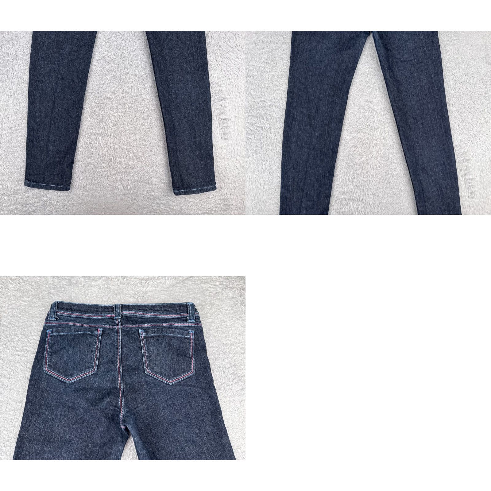 Vintage 12K Jeans Blue Denim 12K Juniors Jeans Skinny Mid Rise 27x29 Dark Wash Cotton Blend 16 Adult? (frames) Size 38" / US 16 / IT 52 - 10 Thumbnail