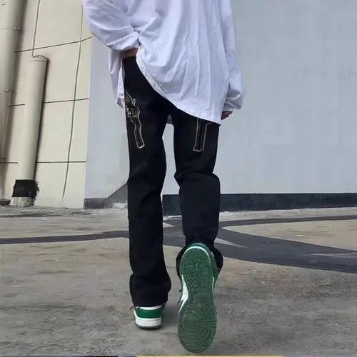 Japanese Brand × Jean Street style double gun embroidered patch bootcut jeans Size US 32 / EU 48 - 3 Thumbnail