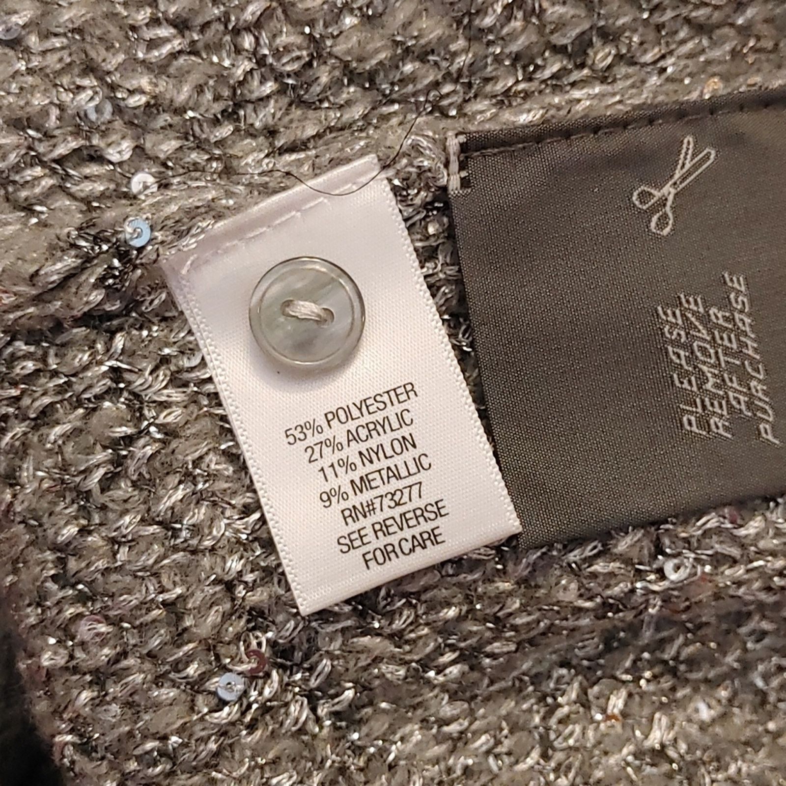 Vera Wang Gorgeous grey/silver button down sweater by Vera Wang Size XS / US 0-2 / IT 36-38 - 5 Thumbnail