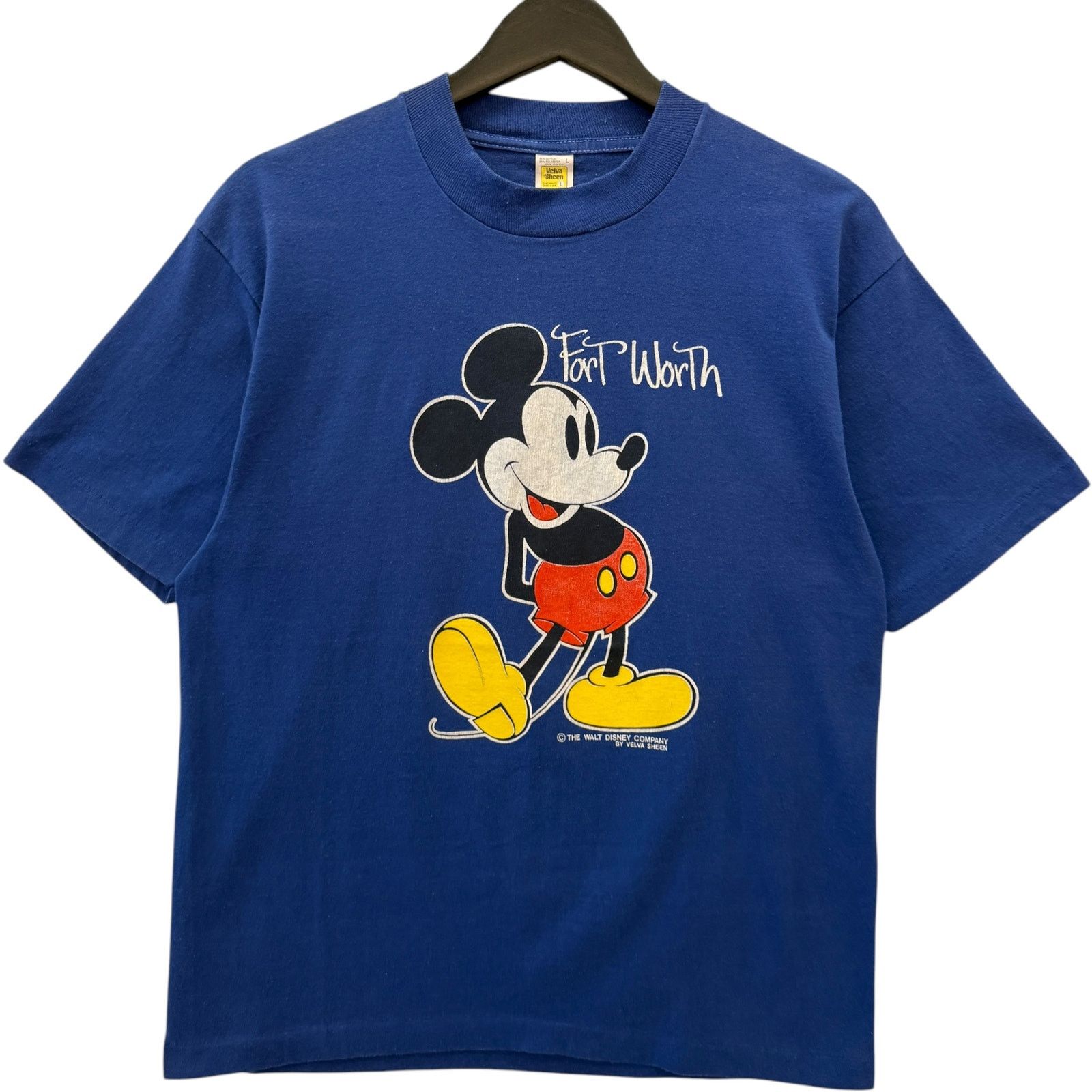 Velva Sheen Vintage Disney Mickey Mouse Forth Worth Souvenir Tee L 