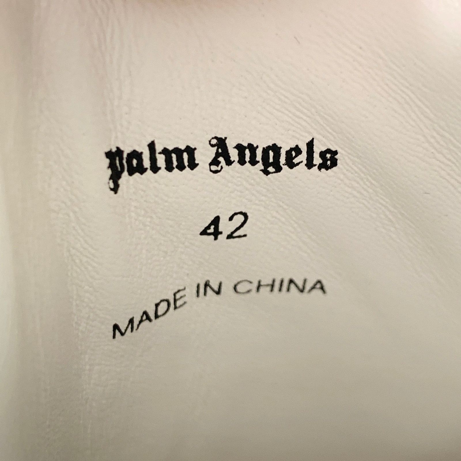Palm Angels Size 9 White Black Leather Lace-Up Low Top Sneakers Size US 9 / EU 42 - 8 Thumbnail
