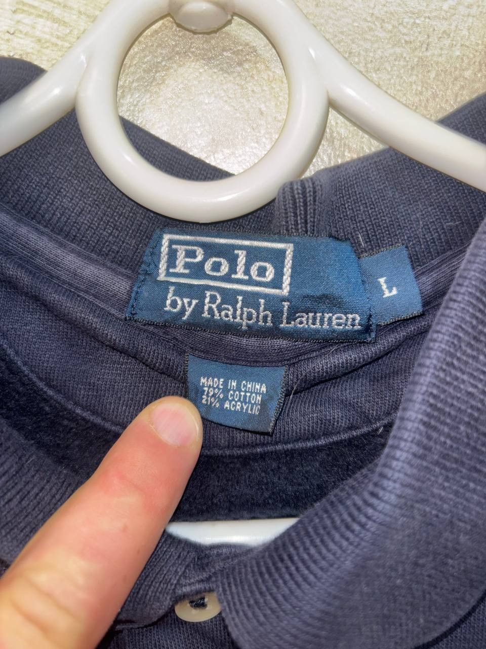 Polo Ralph Lauren Polo Ralph Lauren men's sweater blue polo, vintage, size L Size US L / EU 52-54 / 3 - 8 Thumbnail