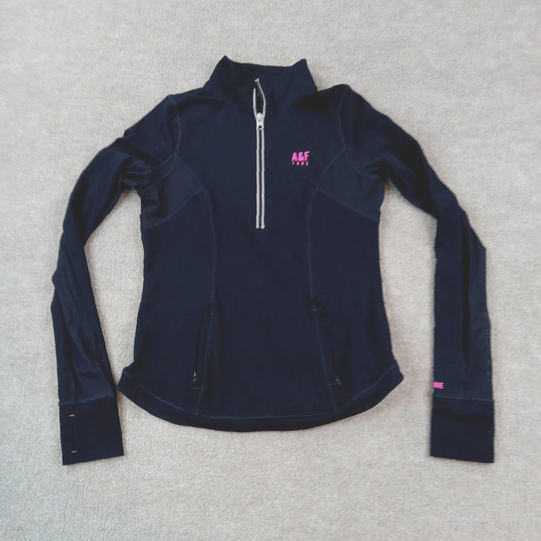 Abercrombie & Fitch Abercrombie & Fitch Sweatshirt Womens M Blue 1/4 Zip Lightweight Mock Neck Stretch Shirt Pullover Activewear Womens 90s Outdoor Size M / US 6-8 / IT 42-44 - 2 Thumbnail