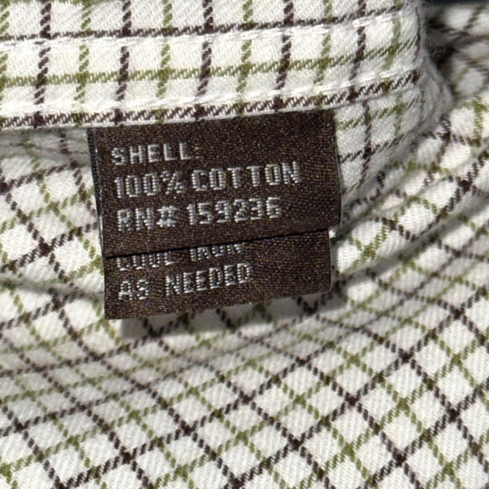 J.McLaughlin J. McLaughlin Shirt Mens Medium White Green Check Button-Down Cotton Casual Size US M / EU 48-50 / 2 - 7 Thumbnail