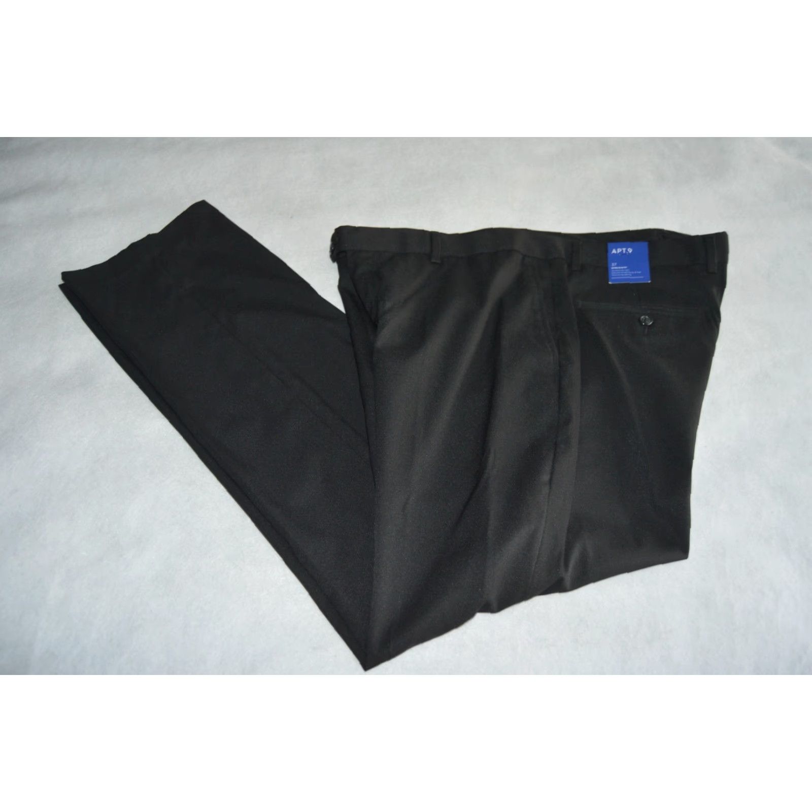 Apt. 9 NWT Apt. 9 Extra-Slim Fit Black Dress Pants Mens 34x32 Flat Front Slim Straight Pocket Button Dress Pants Available Now Size US 34 / EU 50 - 2 Thumbnail