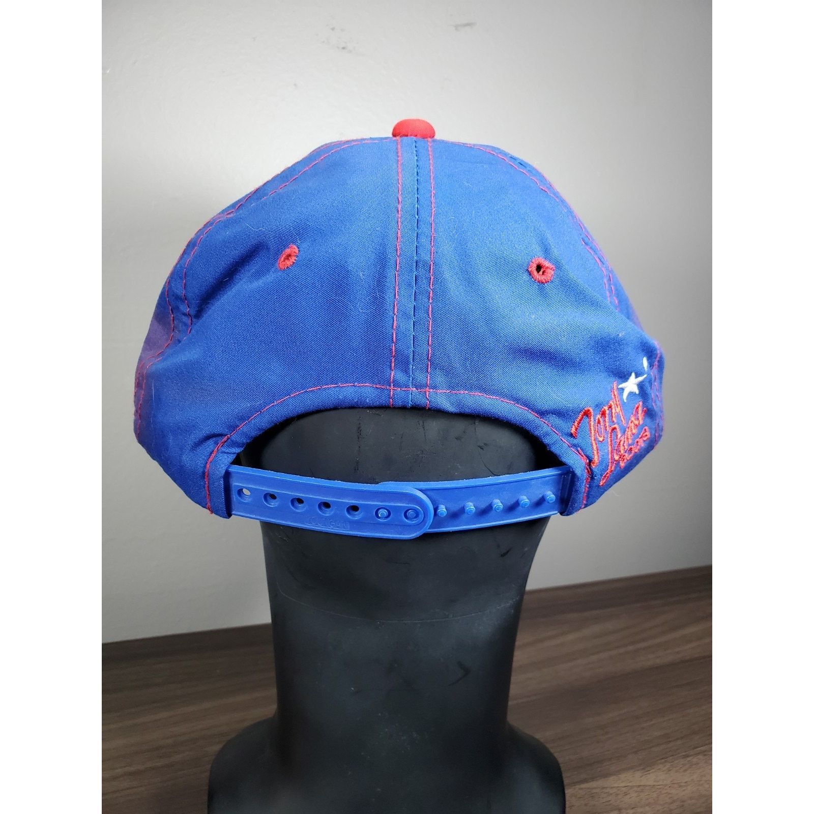 Tony Lama × Vintage Tony Lama Boots Snapback Hat Blue Cap Red Rope Green Bill Size ONE SIZE - 8 Thumbnail