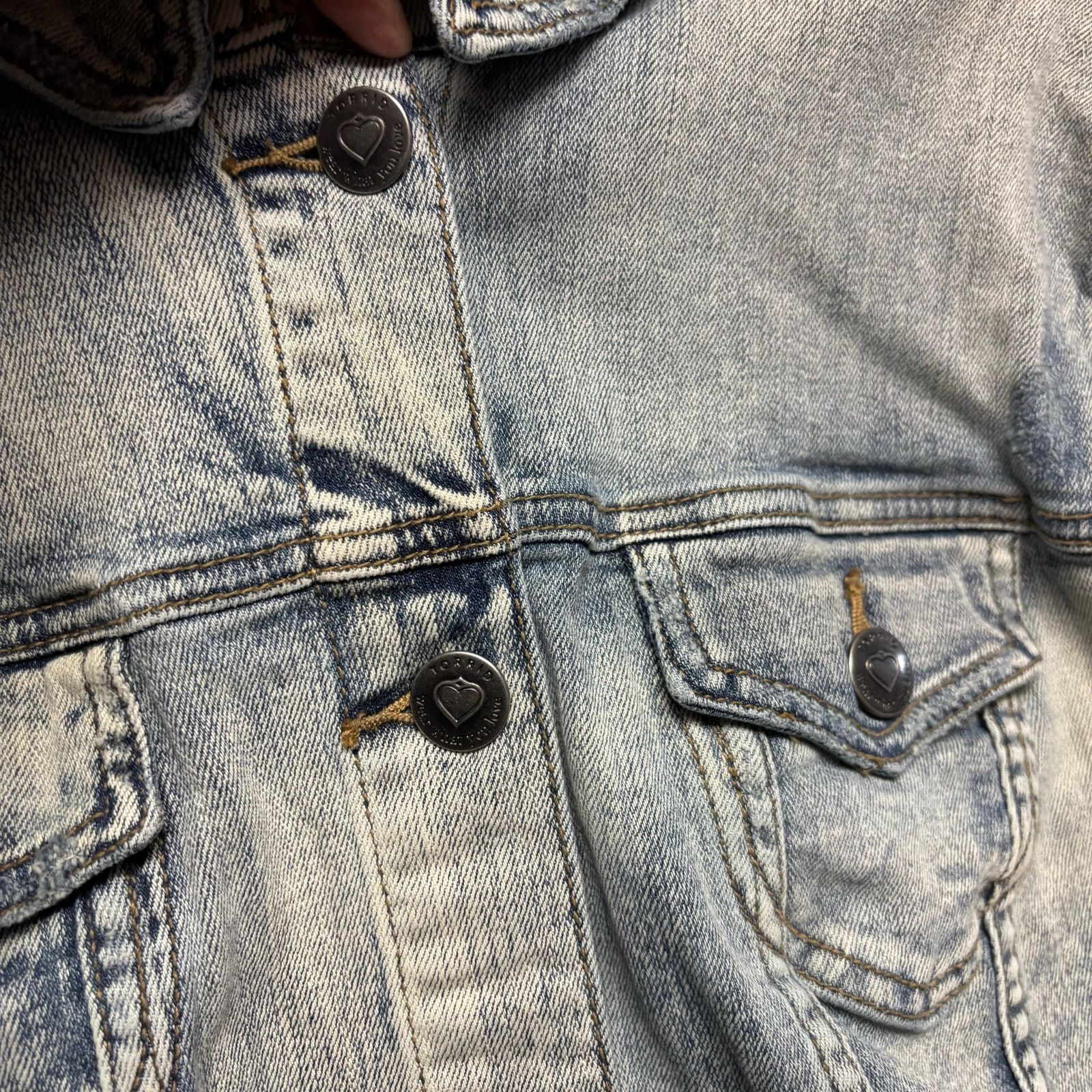 Other Distressed Torrid Jean Denim Jacket Size 3 Button Down Size 3XL / US 20-22 - 4 Thumbnail