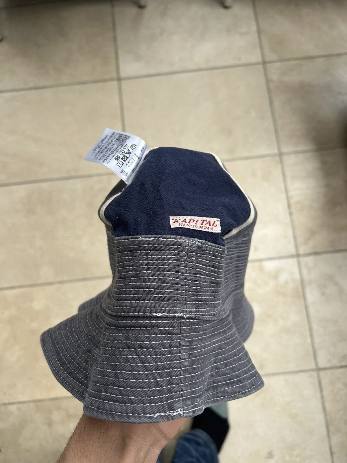 Kapital Kapital old man and the sea navy bucket hat Size ONE SIZE - 3 Thumbnail