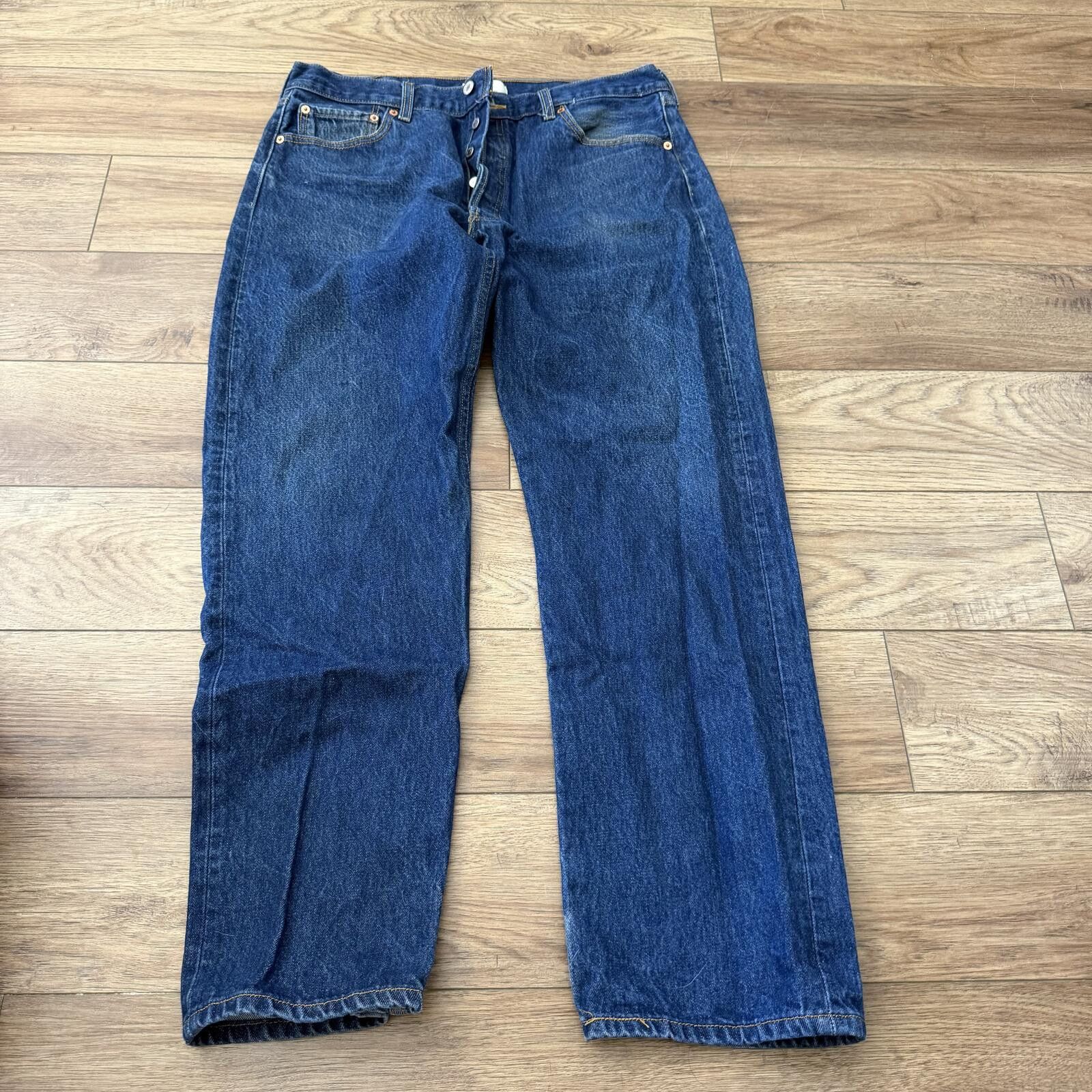Levi's Vintage Y2K Levi’s 501 Button Fly Blue Denim Jeans 38x34 Size US 38 / EU 54 - 4 Thumbnail