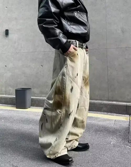 Vintage Fukatsu x Emiko Distressed Wide Leg Cargo Pants Size US 32 / EU 48 - 4 Thumbnail