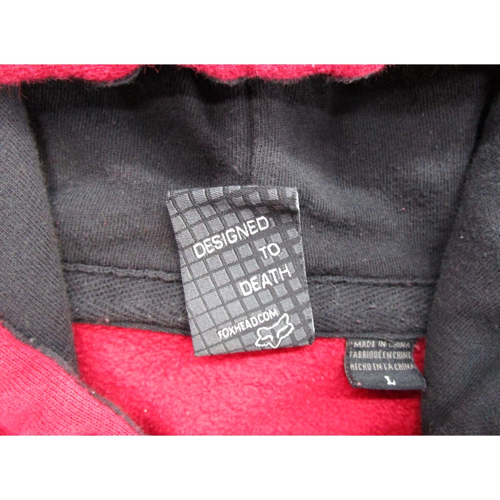 CO VTG Fox Hoodie Full Zip Red Heavy Moto Sweatshirt L Men Size US L / EU 52-54 / 3 - 5 Thumbnail