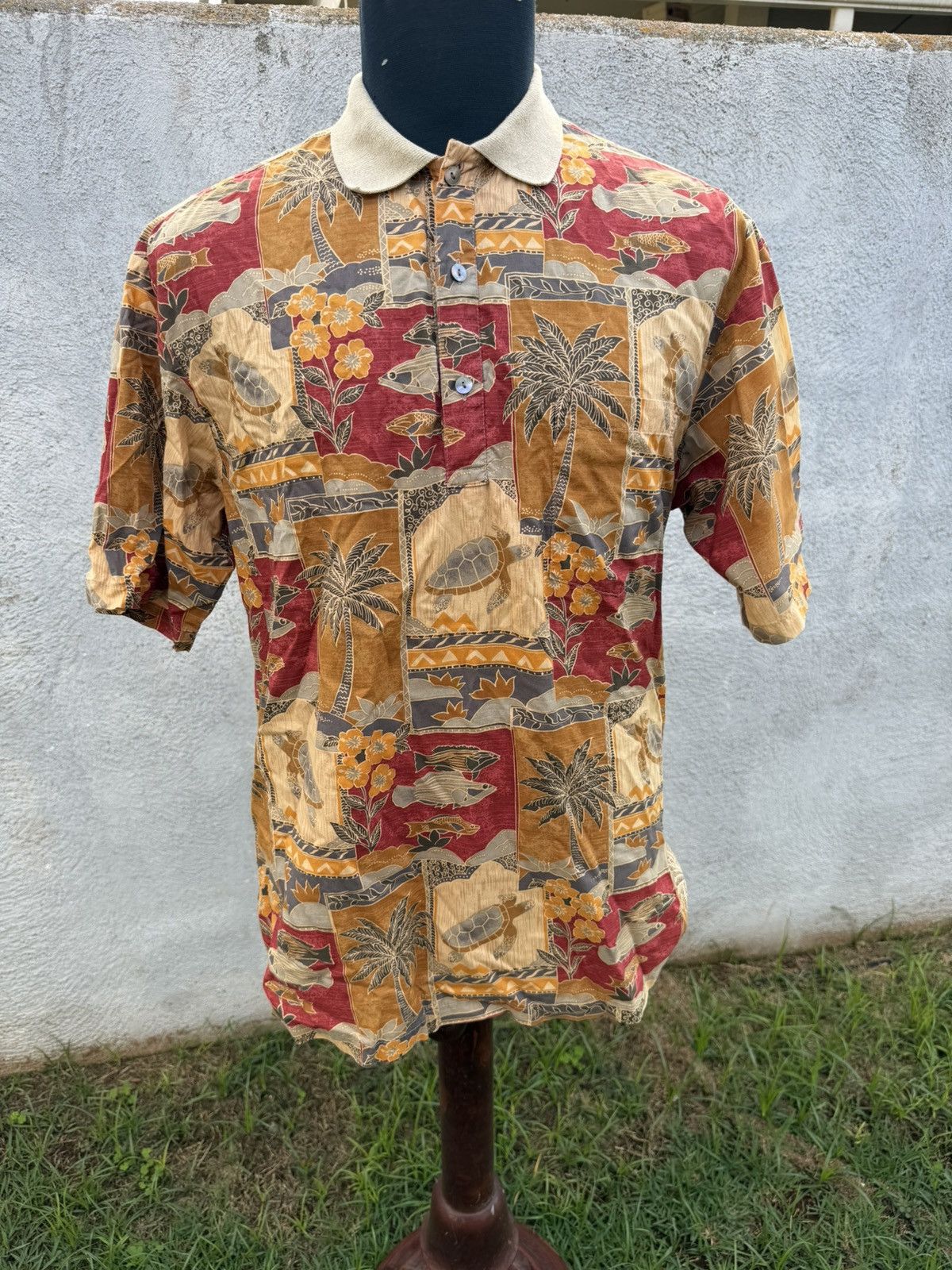 Tori Richard PreOwned Tori Richard Hawaiian Polo Multicolored Men's S Size US S / EU 44-46 / 1 - 1 Thumbnail