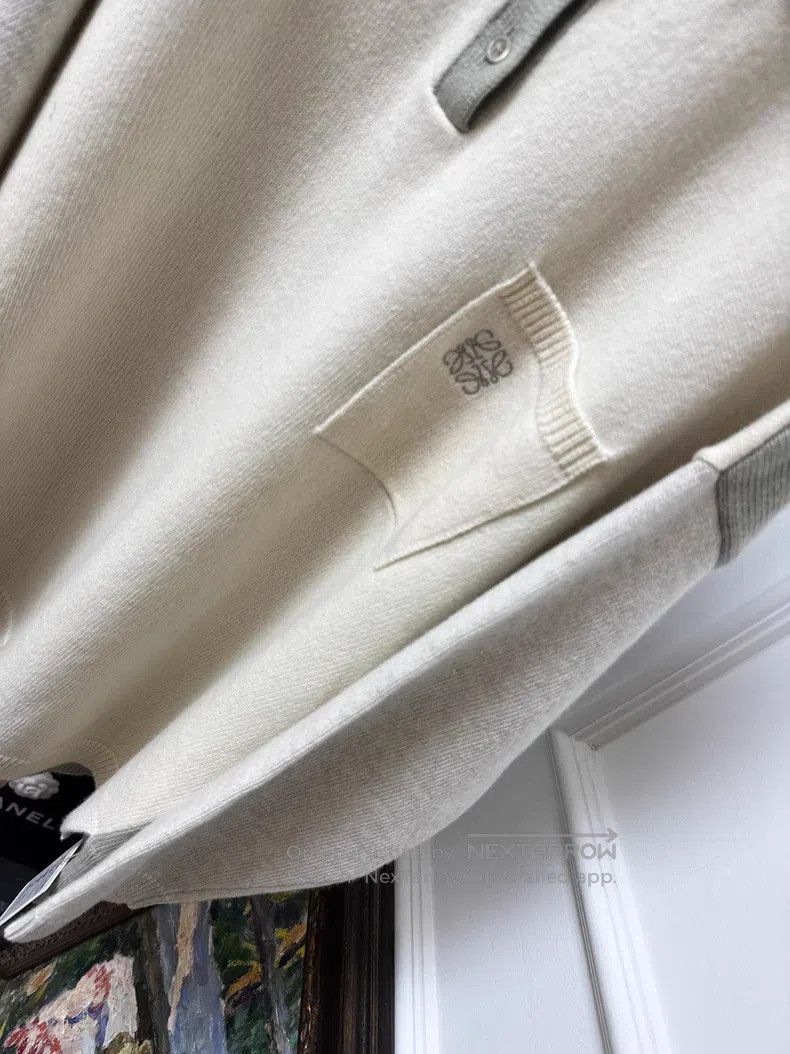 Loewe Loewe Cream Yellow and Pink Green Color Block Wool Pocket Size XS / US 0-2 / IT 36-38 - 2 Thumbnail
