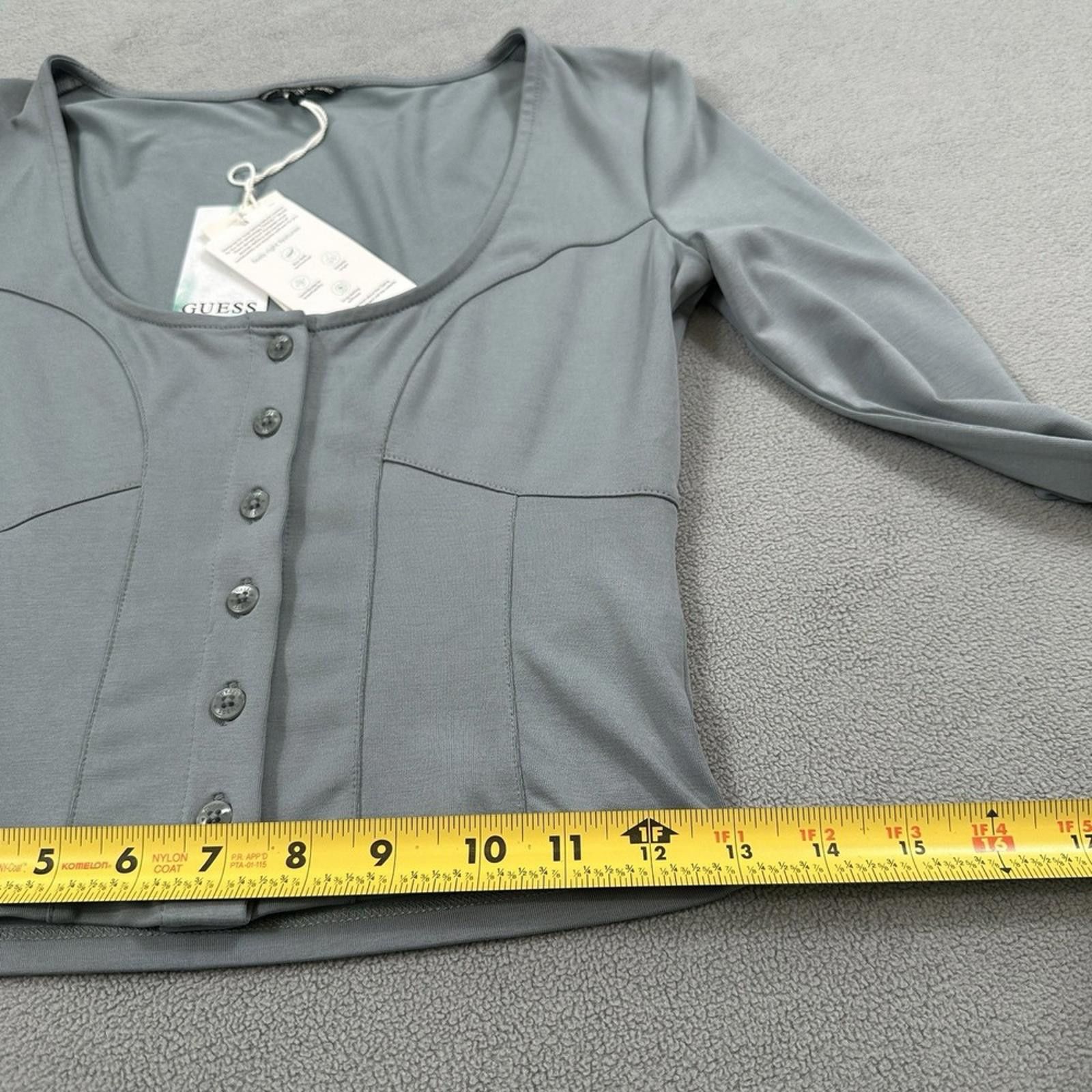 Guess Guess Amori Blouse XS Button-Up Top Womens Dusty Long Sleeve Size XS / US 0-2 / IT 36-38 - 6 Thumbnail