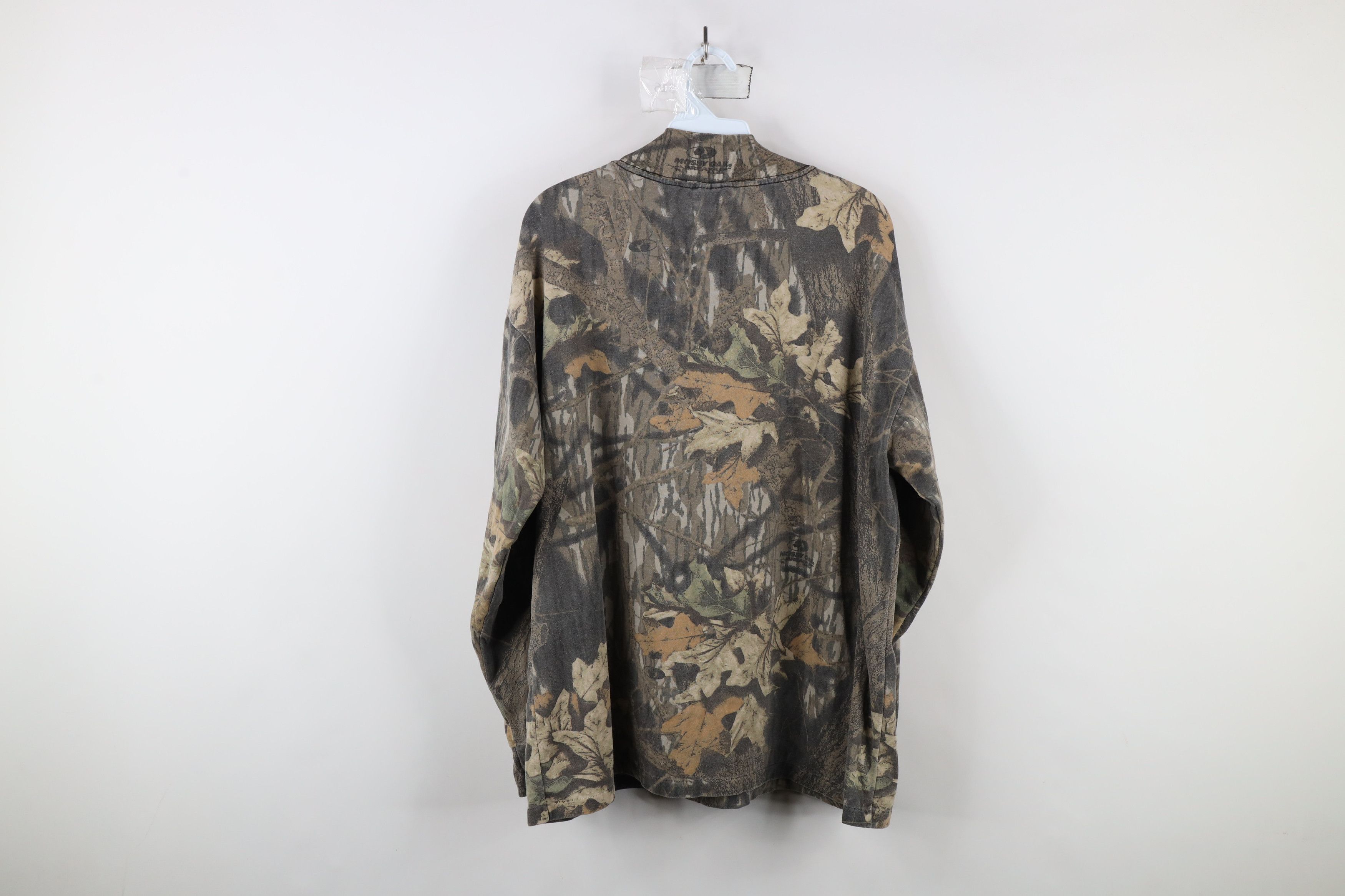 Vintage Vintage 90s Streetwear Mossy Camouflage Mock Neck T-Shirt Size US XL / EU 56 / 4 - 7 Thumbnail