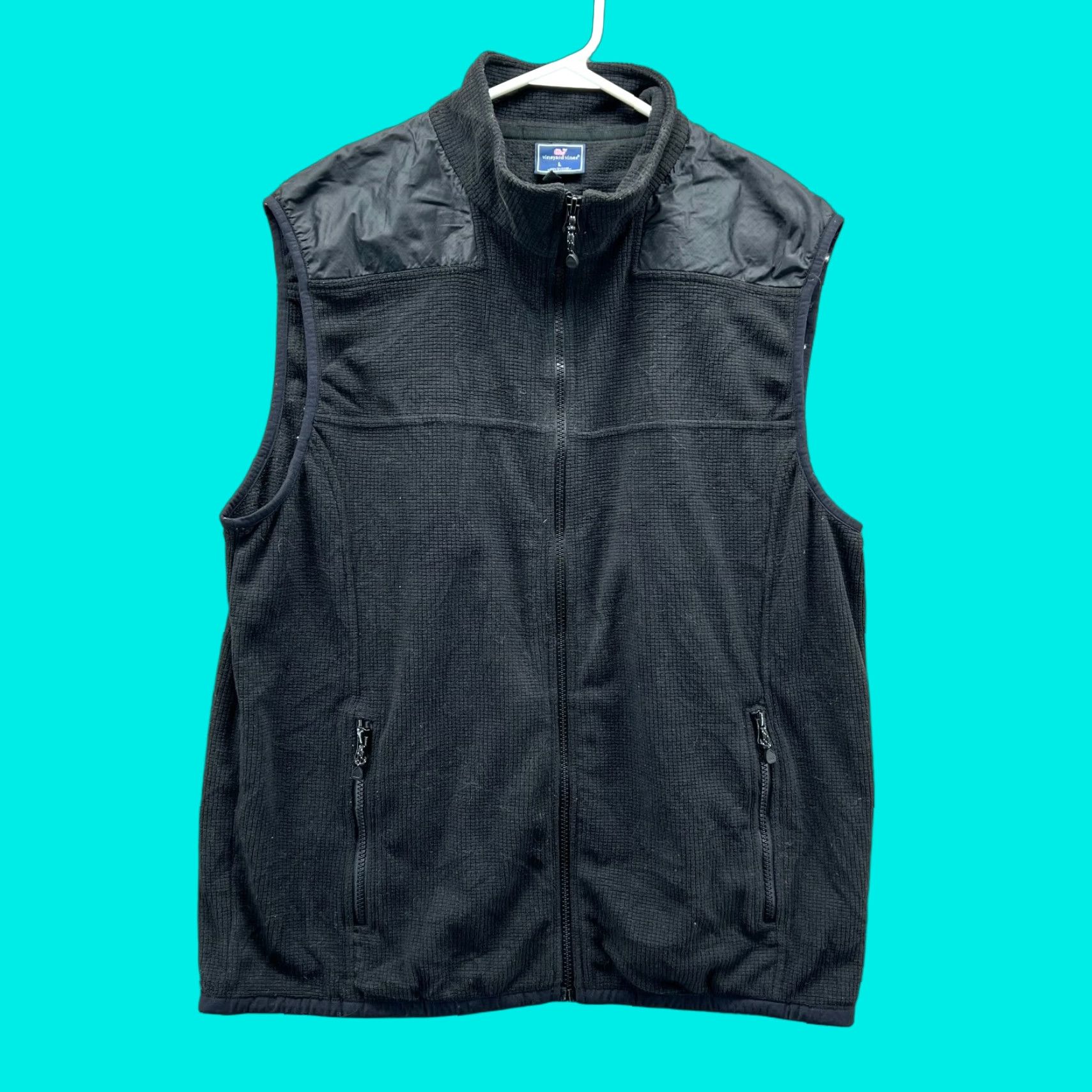 Vineyard Vines Vineyard Vines Vest Men Large Black Fleece Full Zip Polyester Sleeveless Sweater Size US L / EU 52-54 / 3 - 1 Thumbnail