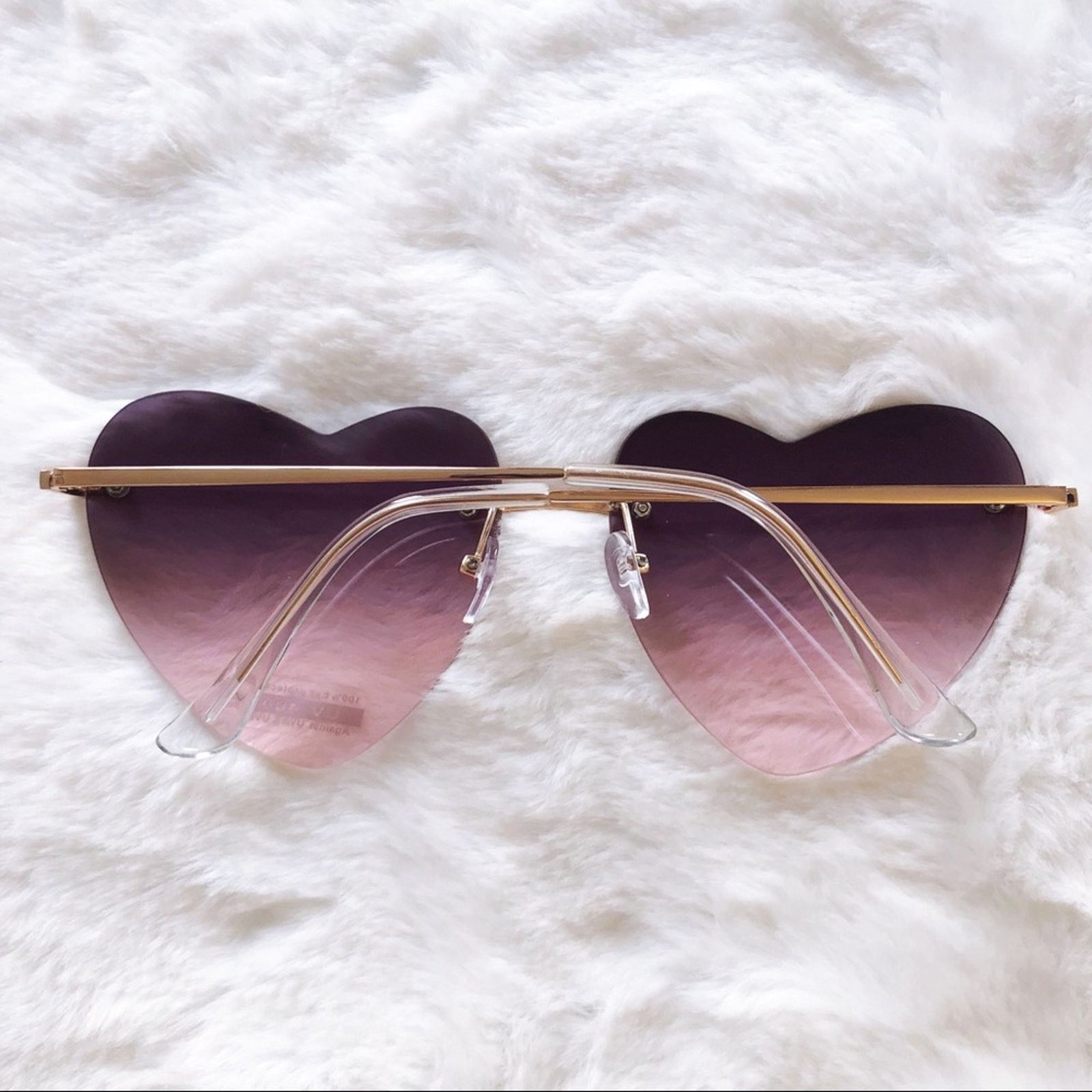 Other Miley Purple Gradient Heart Sunglasses Size ONE SIZE - 11 Thumbnail