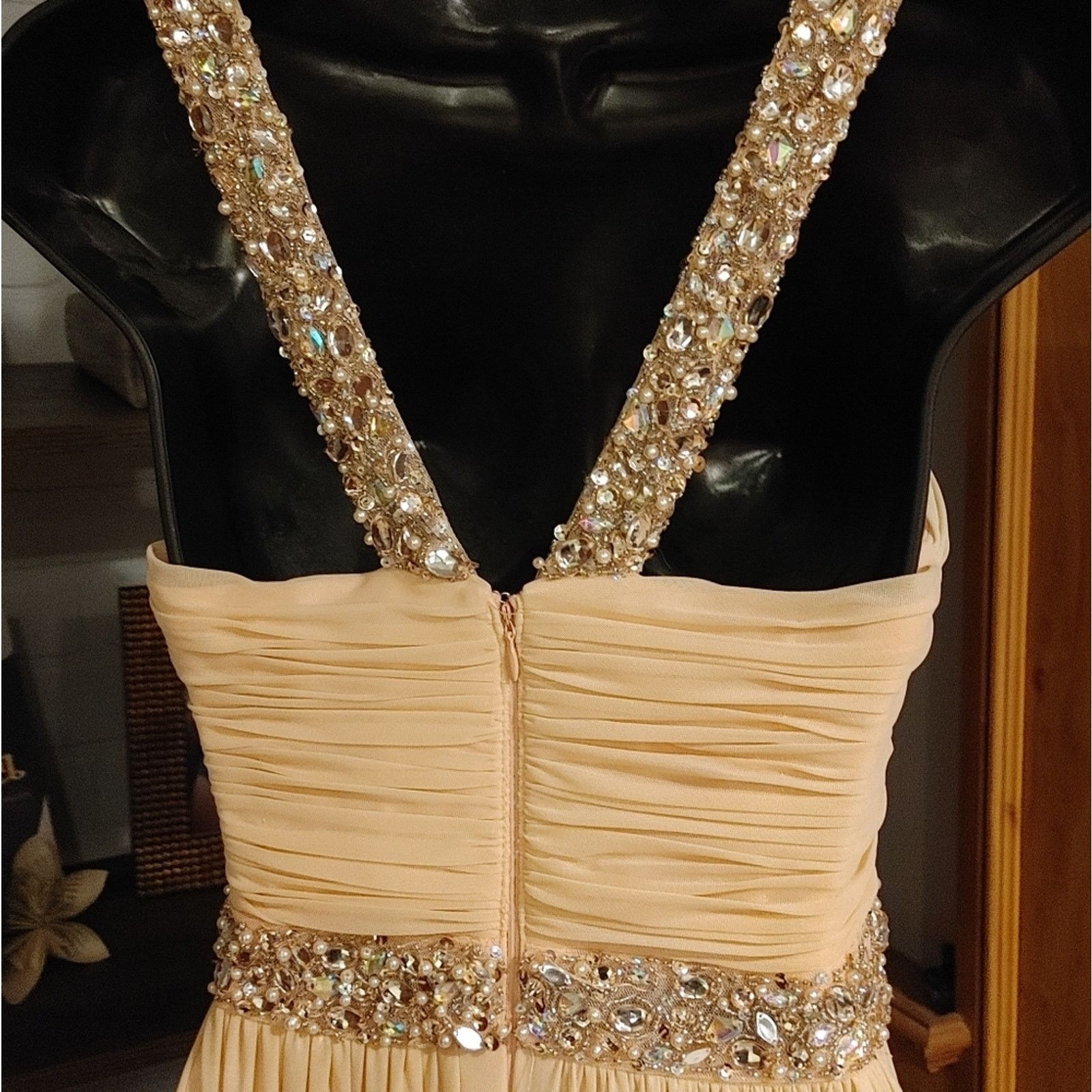Other V-Neck A-Line Beaded Formal Dress Size XS / US 0-2 / IT 36-38 - 6 Thumbnail