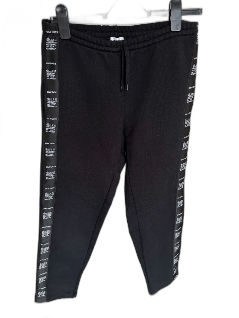 Vetements Vetements Black Track Pants with Side Stripes Size US 30 / EU 46 - 1 Thumbnail
