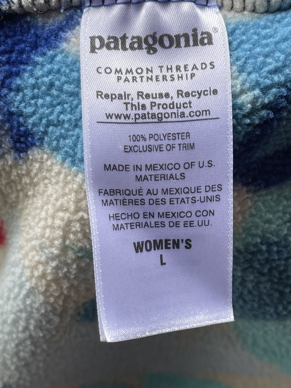 Patagonia Vintage Patagonia Synchilla Fleece Feather Print Size L / US 10 / IT 46 - 4 Thumbnail