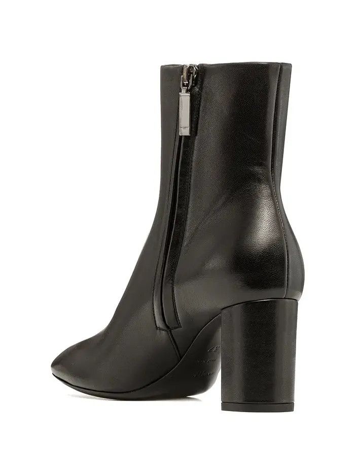 Saint Laurent Paris oc11z1225 529350 Lou Ankle Boots in Smooth Leather in Black Size US 10 / IT 40 - 6 Thumbnail