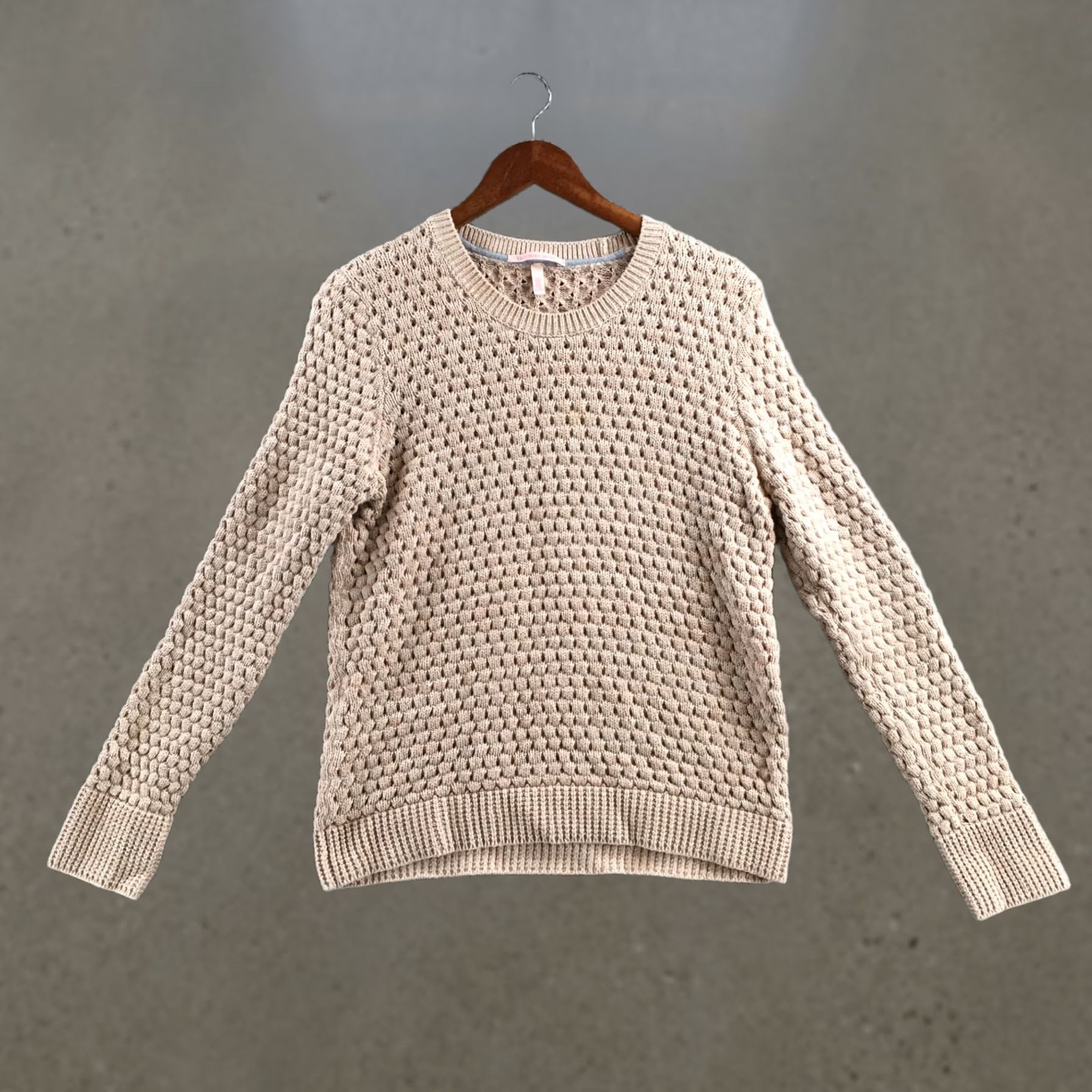 Victoria's Secret Victoria'S Secret Sweater Womens XL Beige Oatmeal Open Knit Pullover Cotton Size XL / US 12-14 / IT 48-50 - 1 Thumbnail