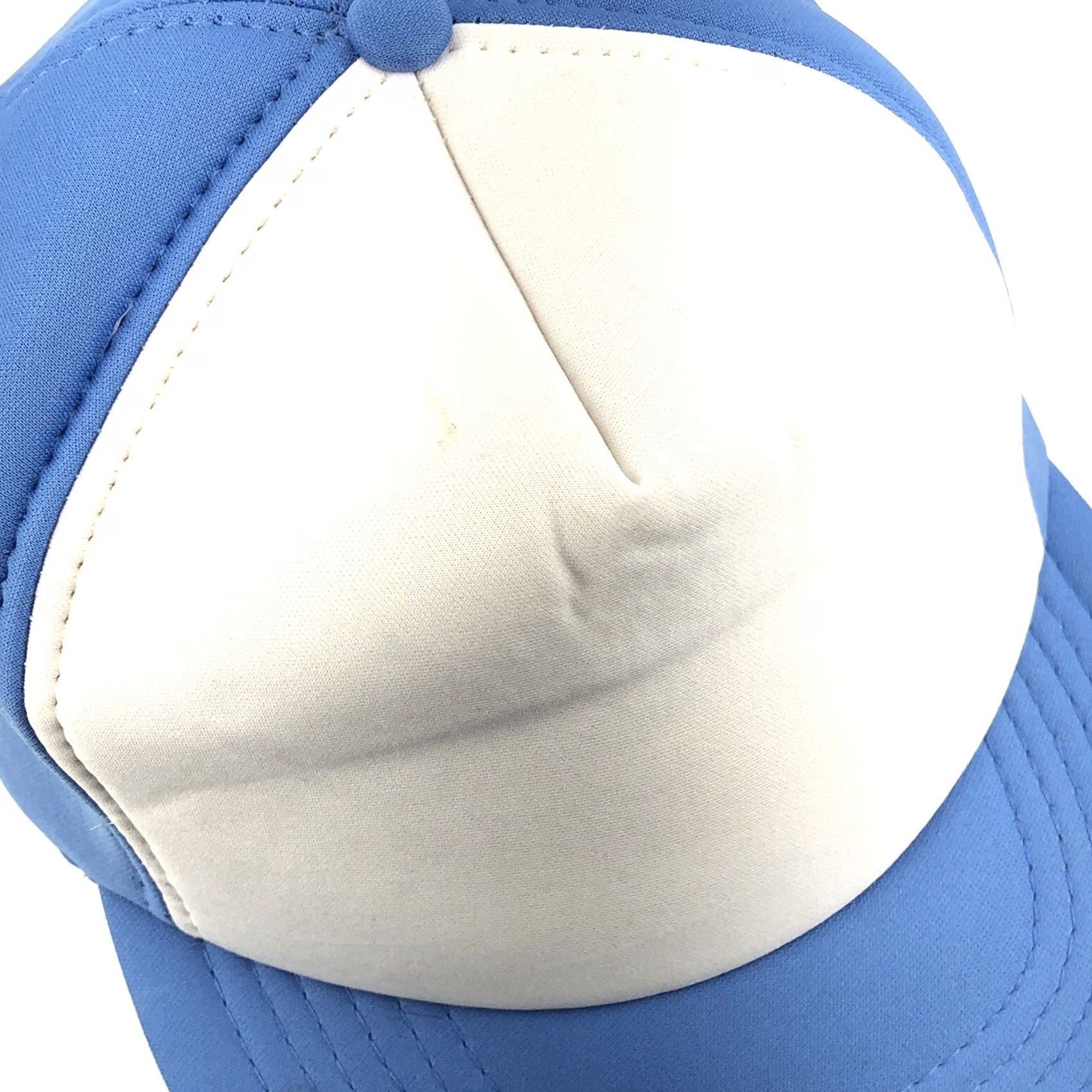 Vintage VINTAGE Blank Hat Blue White Trucker Cap Snap Back 80s 90s Plain Foam Adult Mens Size ONE SIZE - 5 Thumbnail