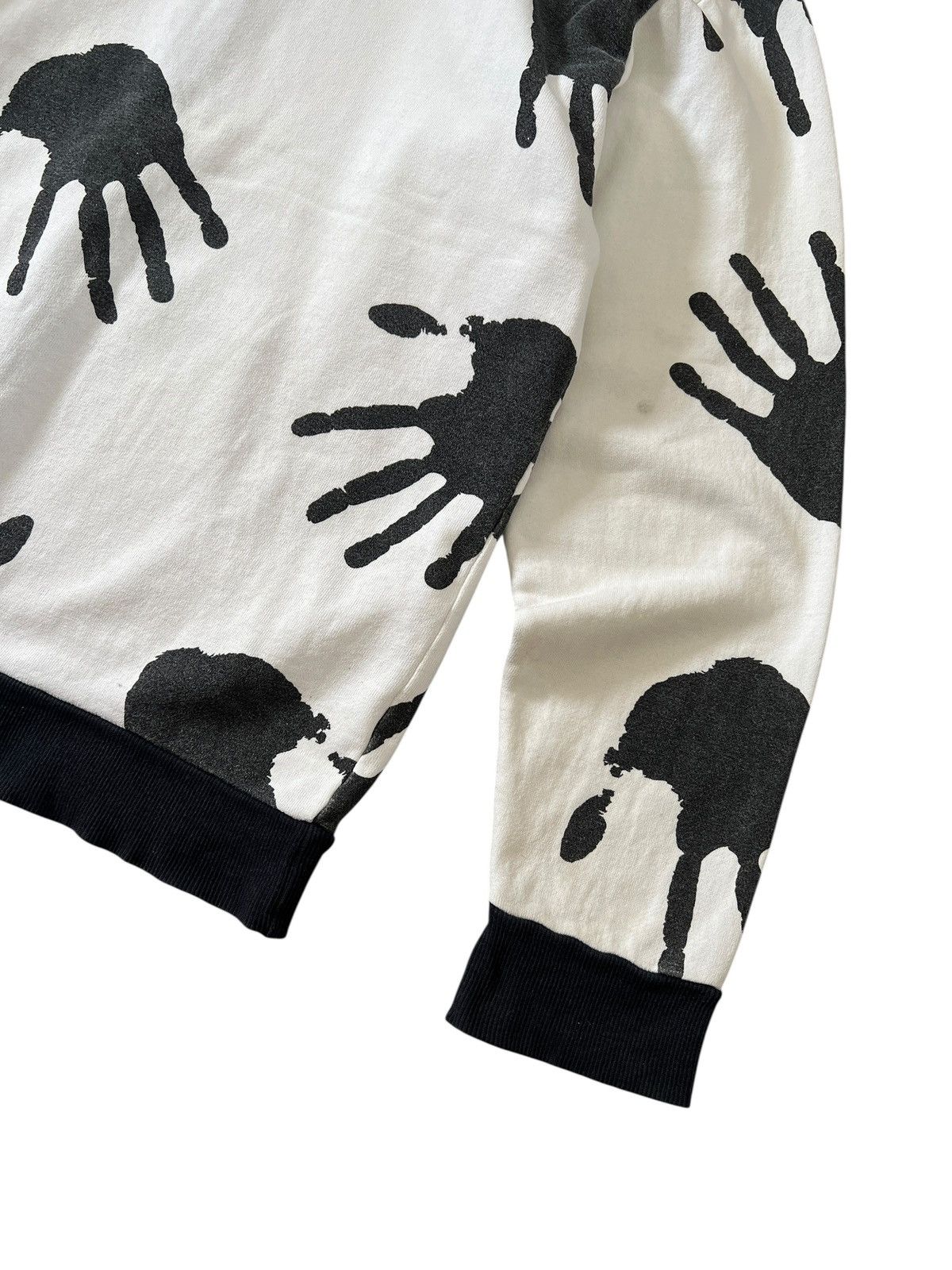 Japanese Brand 1990s Hex Antistyle Hand Print Zipper Hoodie Size US L / EU 52-54 / 3 - 10 Thumbnail