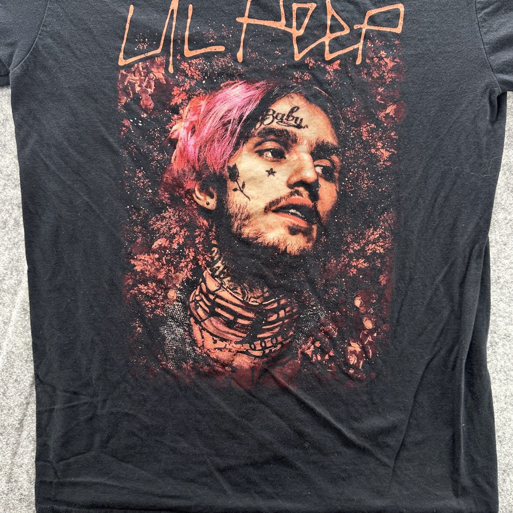 Gildan Lil Peep Shirt Mens Medium Black Graphic Tee Hip Hop Music Gildan Softstyle Tee Size US M / EU 48-50 / 2 - 2 Thumbnail