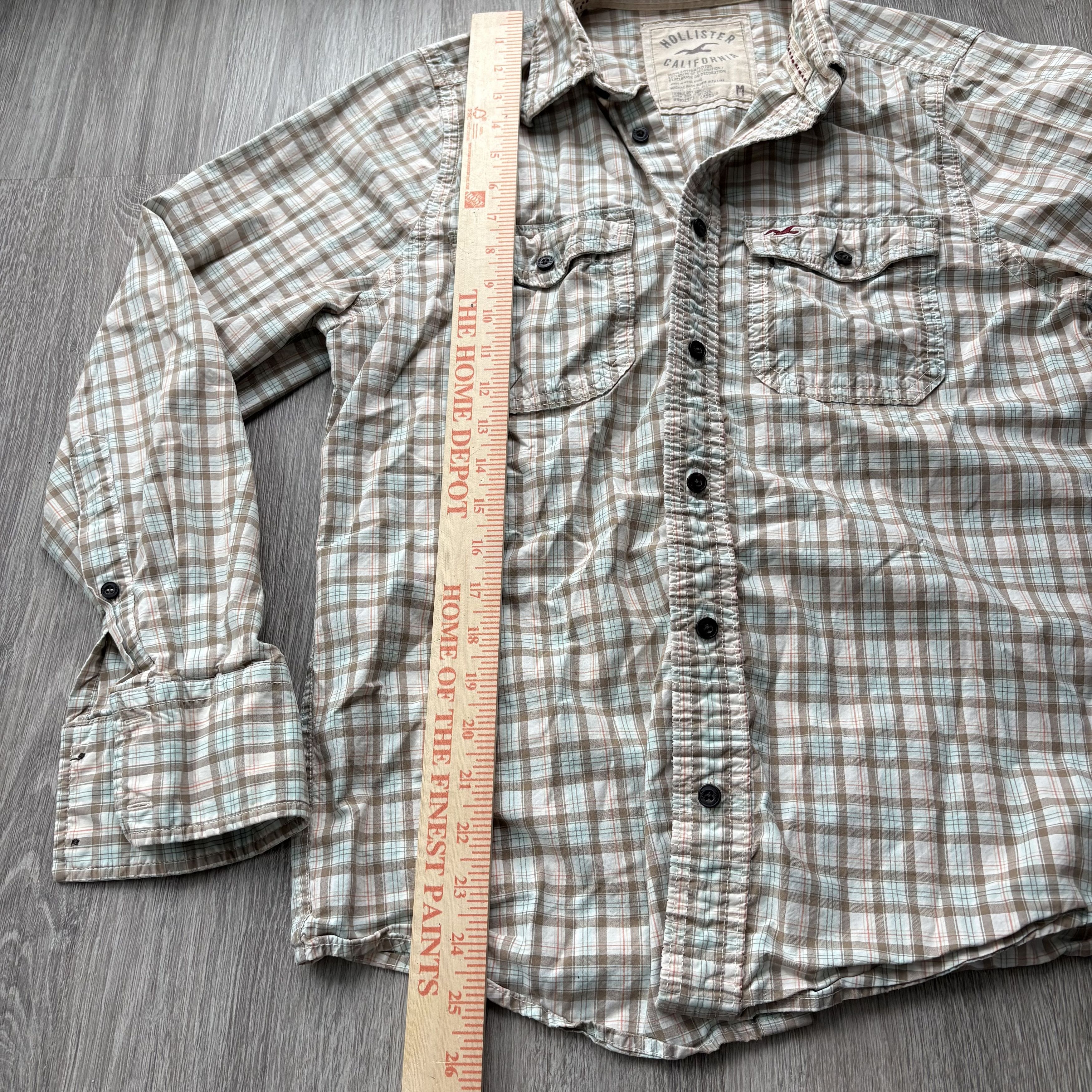 Hollister Hollister Plaid Long Sleeve Button Down Shirt Size M Size US M / EU 48-50 / 2 - 6 Thumbnail