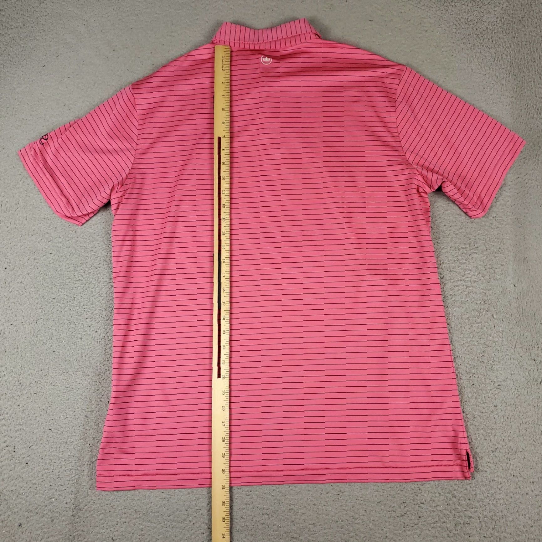 Peter Millar Peter Millar Polo Shirt Mens Size XL Pink Striped Crown Crafted Short Sleeve Size US XL / EU 56 / 4 - 5 Thumbnail